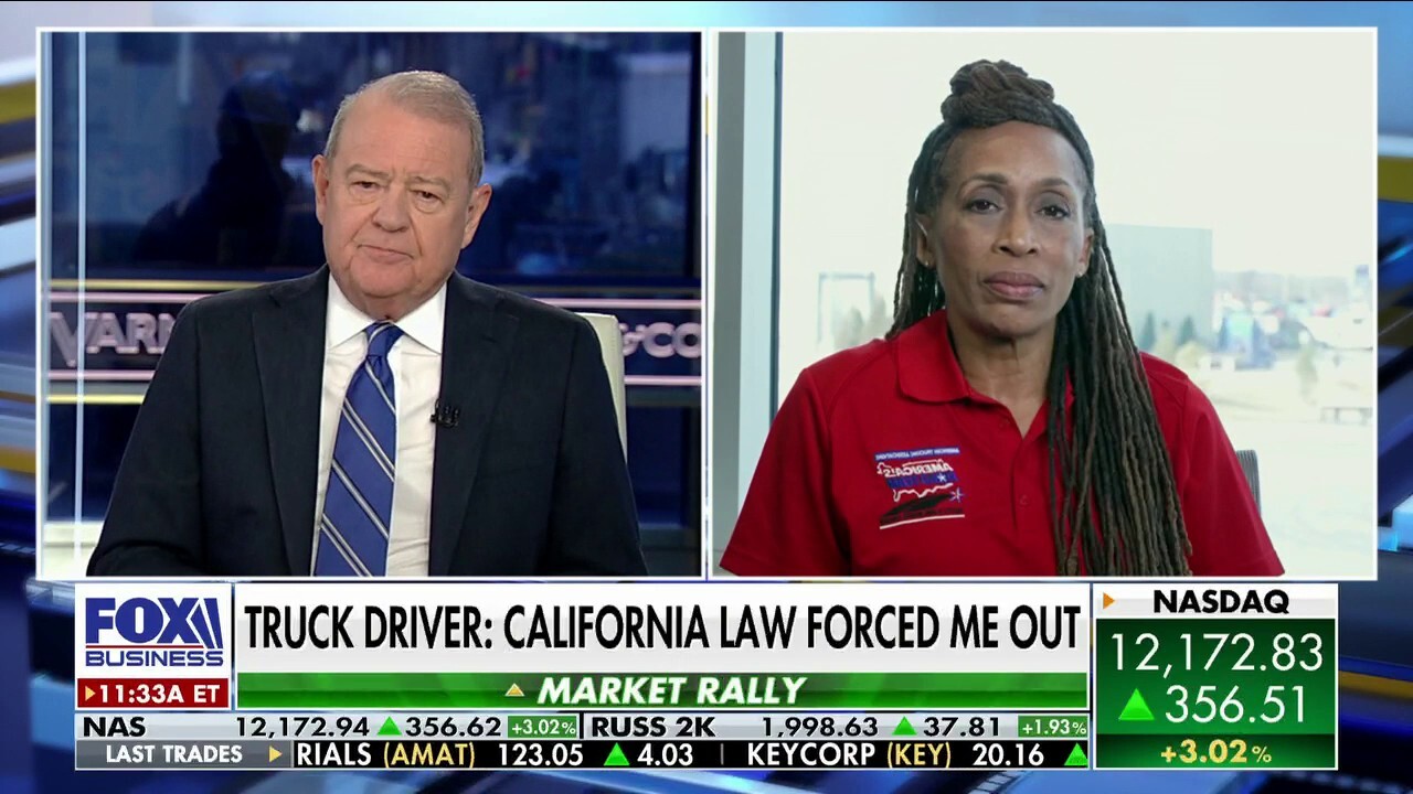 Truck driver Dee Sova explains her decision to move her business out of California following the statewide ban of independent truck drivers on ‘Varney & Co.’