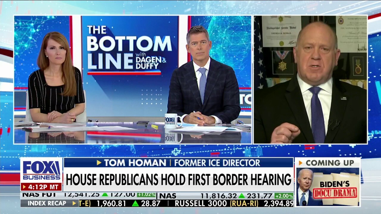 Former ICE director Tom Homan discusses the House GOP’s first border hearing on ‘The Bottom Line.’