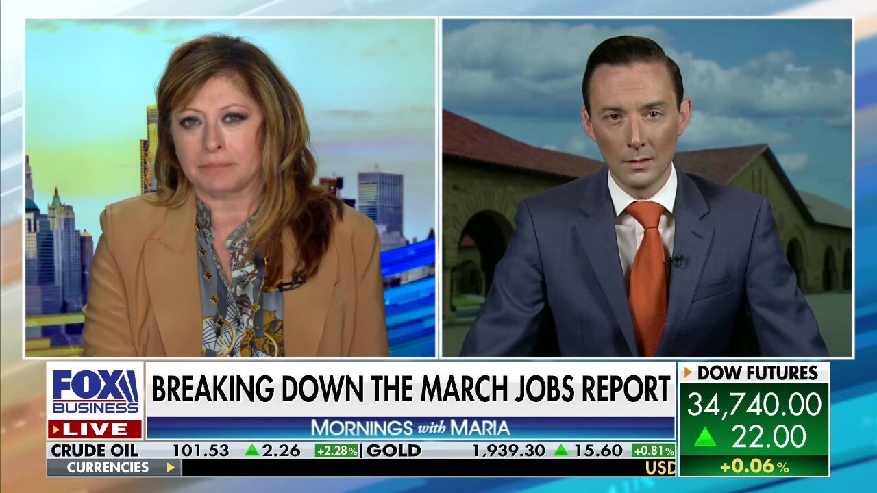 Economist Tyler Goodspeed joins 'Mornings with Maria' to discuss President Biden's budget, March's jobs report and the possibility of a future recession.