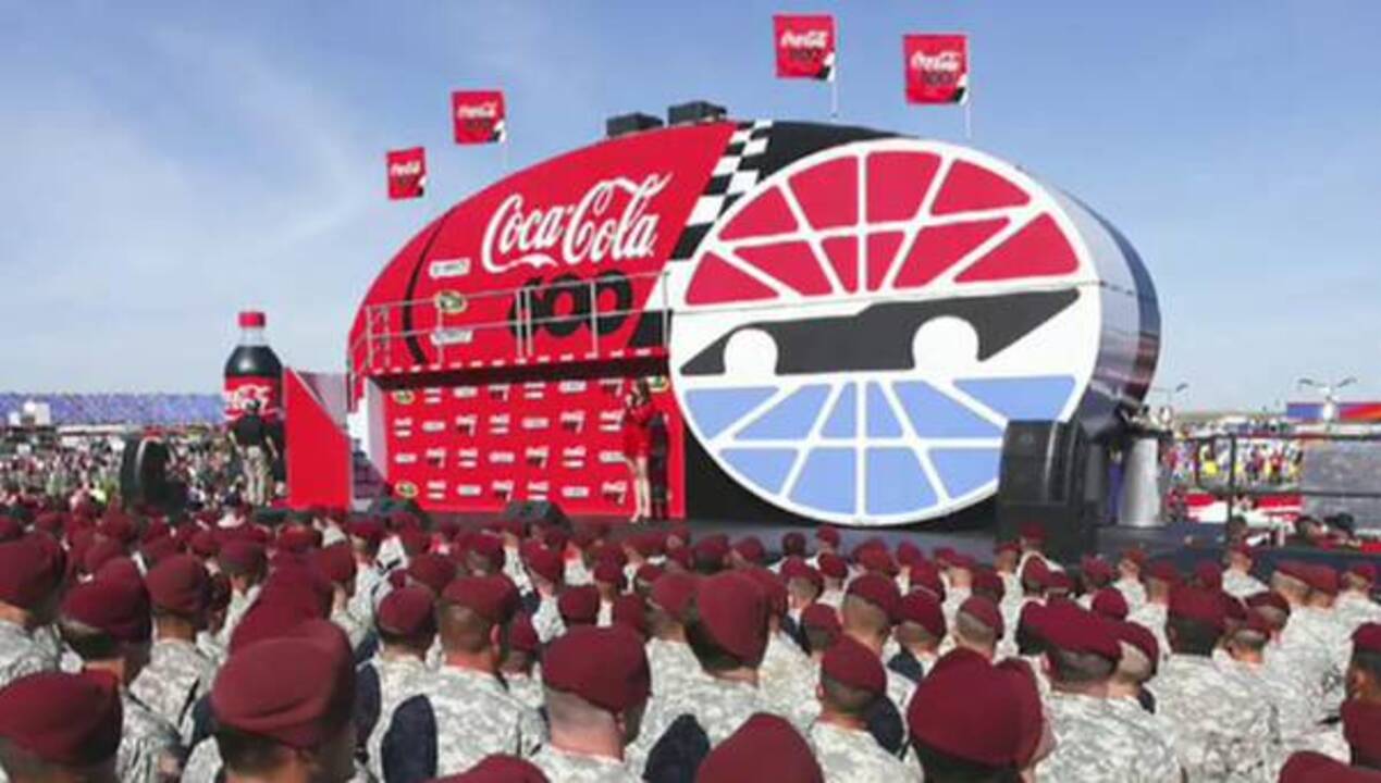 NASCAR drivers honor U.S. troops at Coca-Cola 600 race