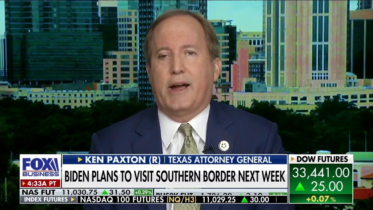 Texas Attorney General Ken Paxton says lawmakers shouldn't give 'another dime' to the Biden administration until they present a plan to combat border crimes.