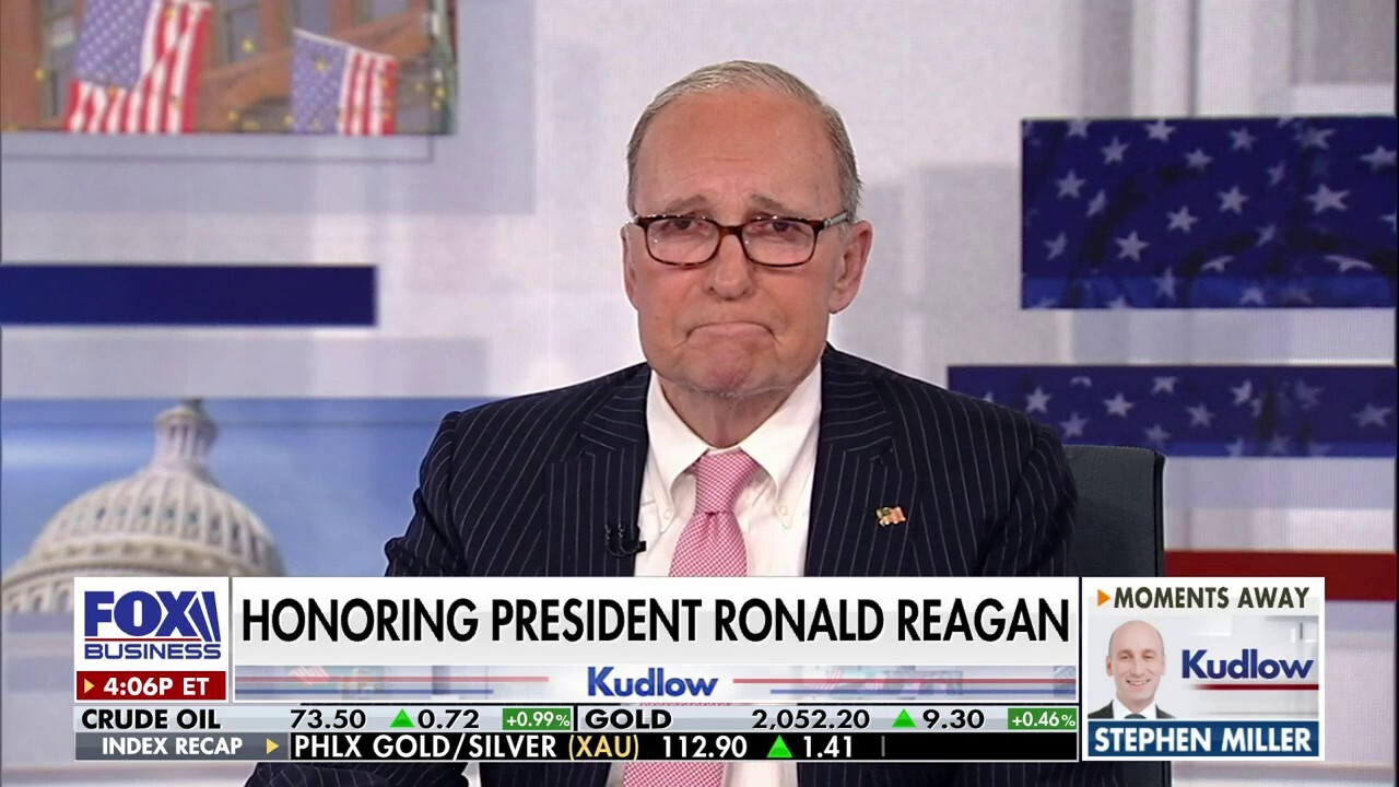  FOX Business host Larry Kudlow remembers former President Ronald Reagan's birthday on 'Kudlow.'