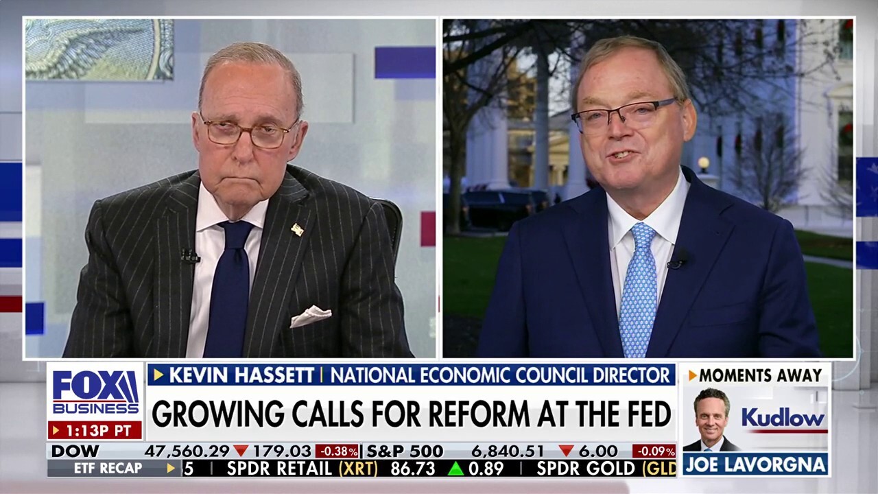 National Economic Council director Kevin Hassett doubles down on his accusation that the Federal Reserve is partisan and addresses growing calls for reform on 'Kudlow.'