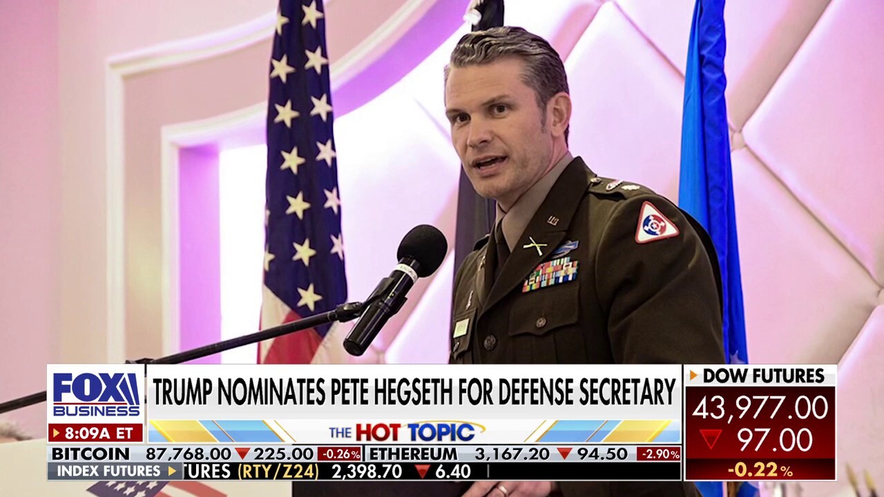 Trump nominates Fox News host Pete Hegseth as secretary of defense