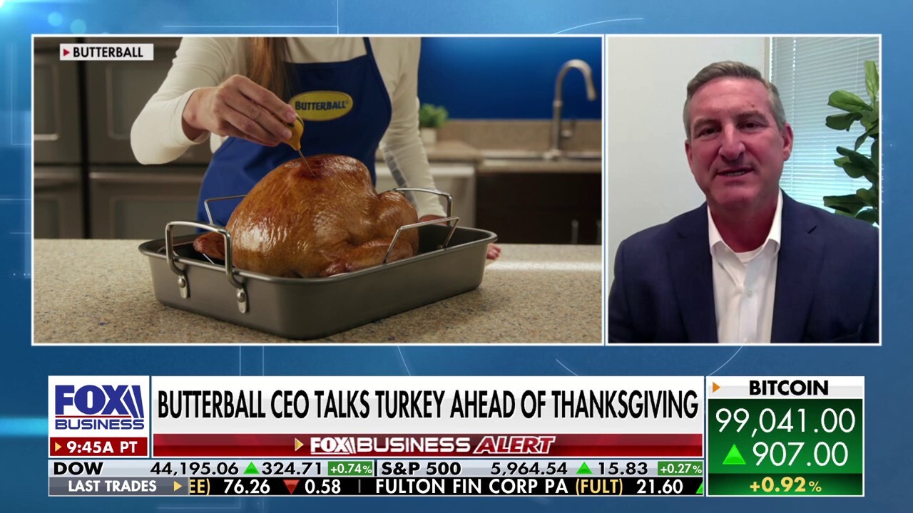 Butterball CEO Jay Jandrain sheds light on the demand for turkeys ahead of Thanksgiving and the impact of inflation on the holiday season.