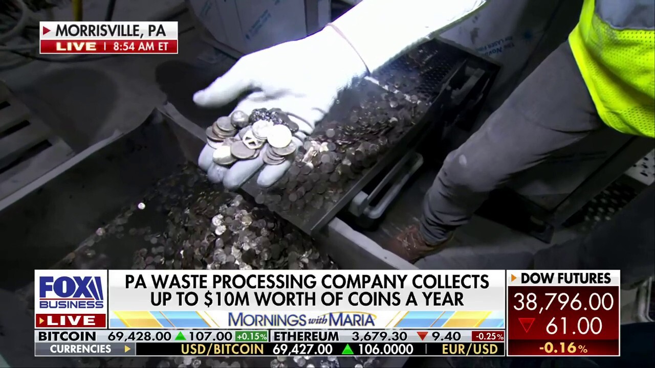 Pennsylvania waste processing company collects millions of dollars worth of coins