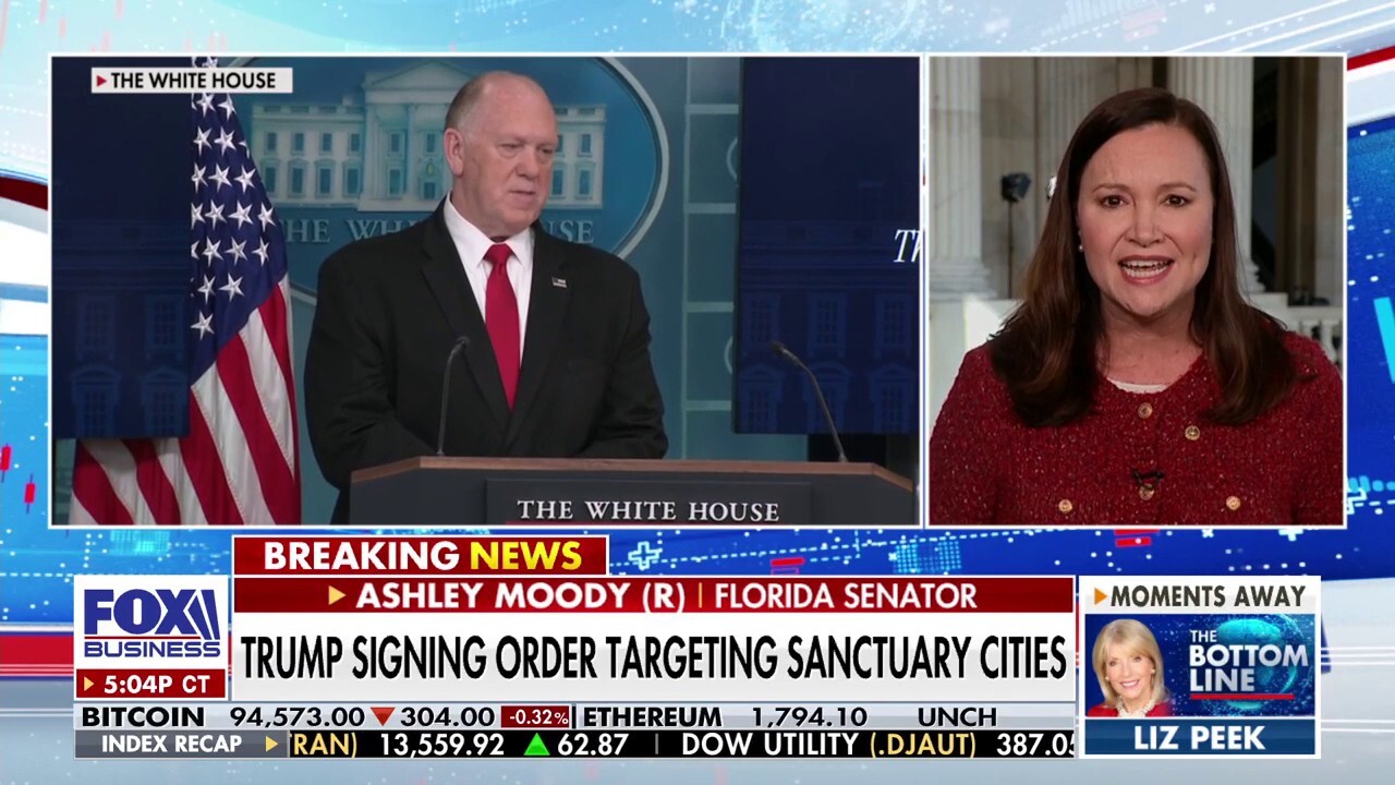 Sen. Ashley Moody, R-Fla., praises the White House's milestones in targeting illegal immigration and discusses spending cuts in President Donald Trump's ‘big, beautiful bill’ on ‘The Bottom Line.’