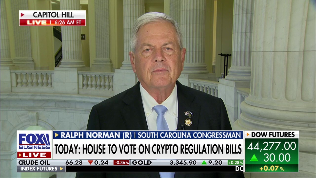 Rep. Ralph Norman, R-S.C., discusses the House's anticipated vote on crypto-regulation bills, the advancing of the rescission package in the Senate and President Donald Trump's trade and tariff strategy.