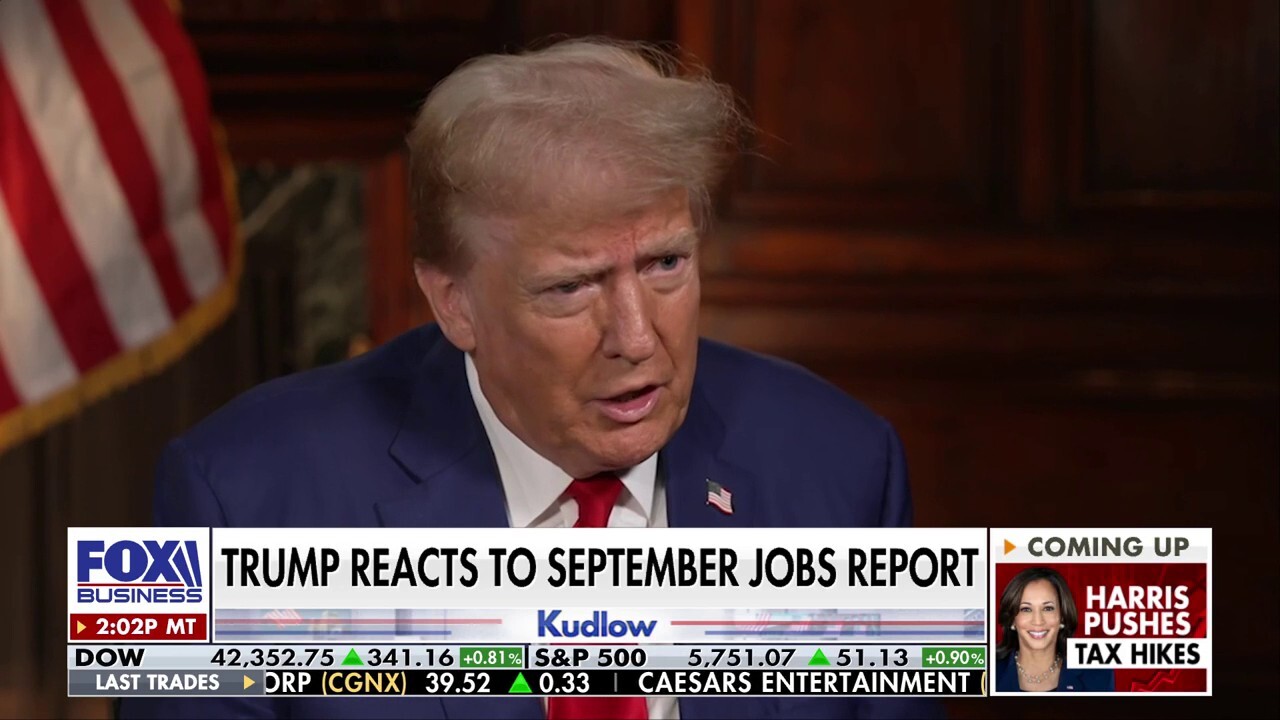 Former President Trump discusses the September jobs report, the corporate tax rate and trade on 'Kudlow.'