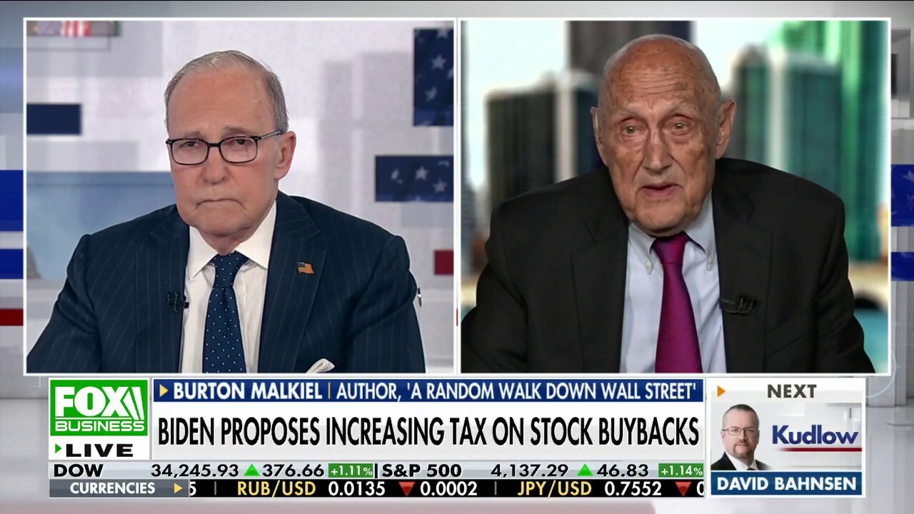 Author and Princeton Economics professor Burton Malkiel on a proposed tax on stock buybacks and the hidden costs and dangers on 'Kudlow.'