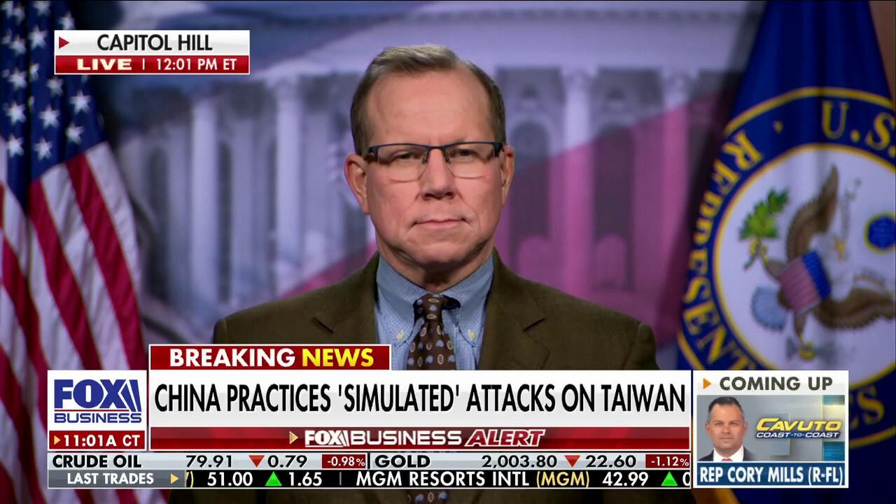 China warships practice blockading Taiwan as calls for US to 'decouple' grow