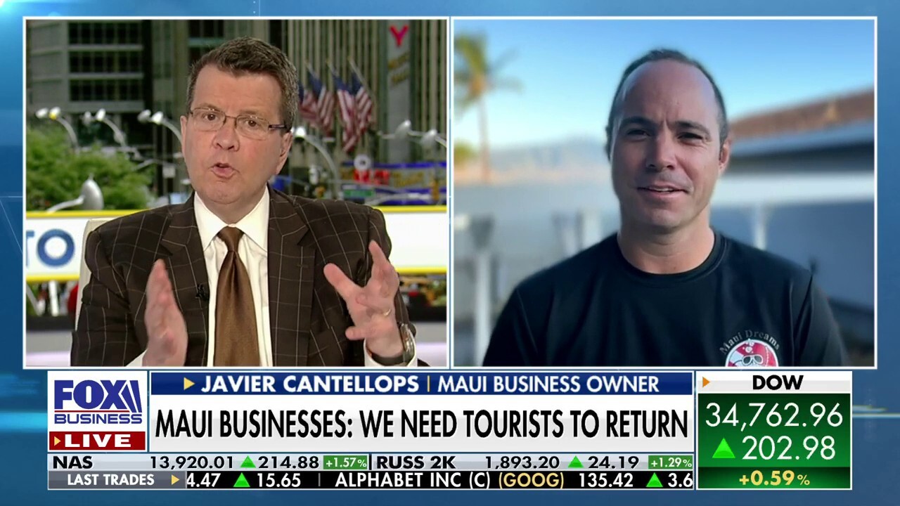 Maui business owner Javier Cantellops discusses how the island needs tourists to return for businesses on ‘Cavuto: Coast to Coast.' 