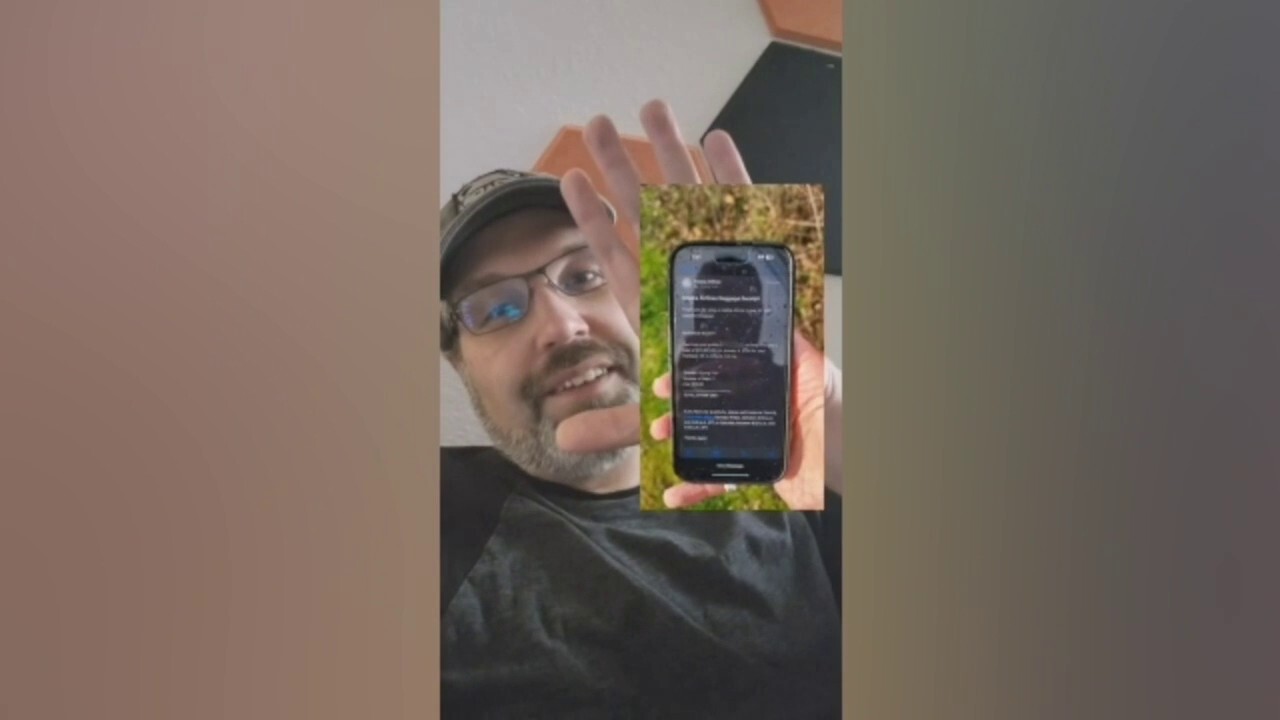 Oregon resident Sean Bates claims he found an iPhone connected to Alaska Airlines Flight 1282 on Saturday. The phone was still in good condition. (Source: @seansafyre via Tik Tok)