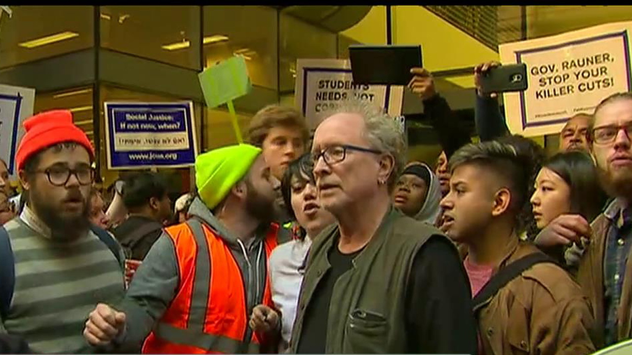 Did Bill Ayers show up during CME anti-biz protests? 