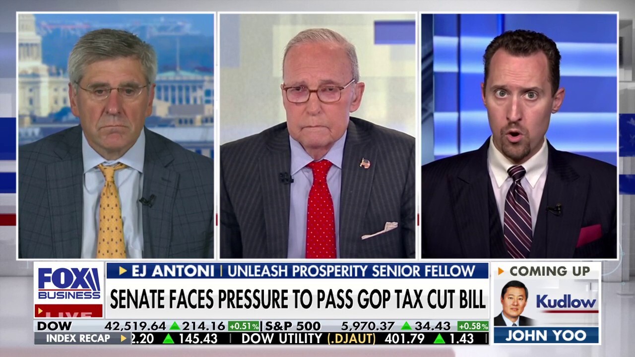 Economists Steve Moore and EJ Antoni weigh in on President Donald Trump's work to boost U.S. manufacturing and Elon Musk's opposition to his 'big, beautiful bill' on 'Kudlow.'