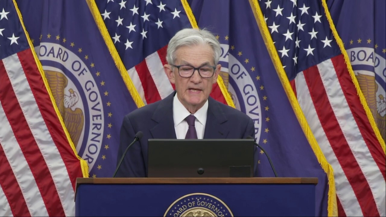 Federal Reserve Chairman Jerome Powell speaks after the central bank's June interest rate decision.