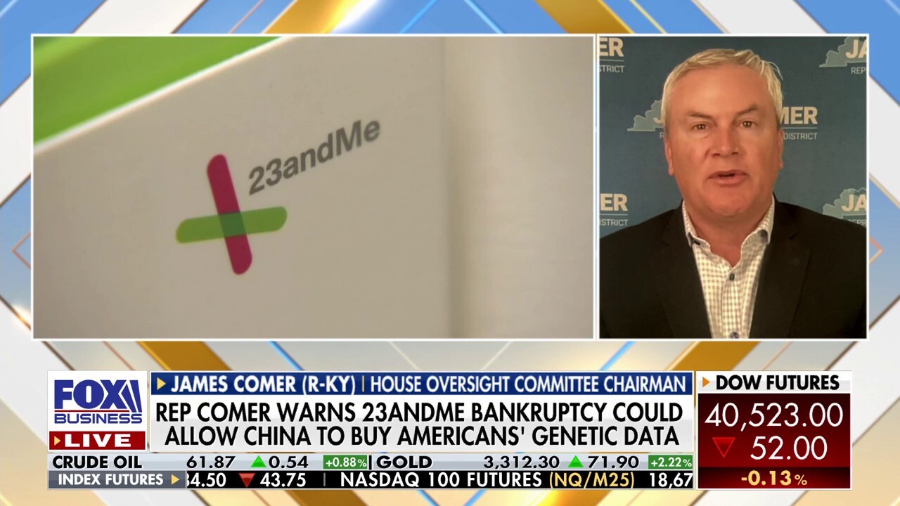 Rep. James Comer, R-Ky., on 23andMe data privacy concerns, his invitation for sanctuary governors to testify before lawmakers and whether NPR and PBS should have funding stripped.