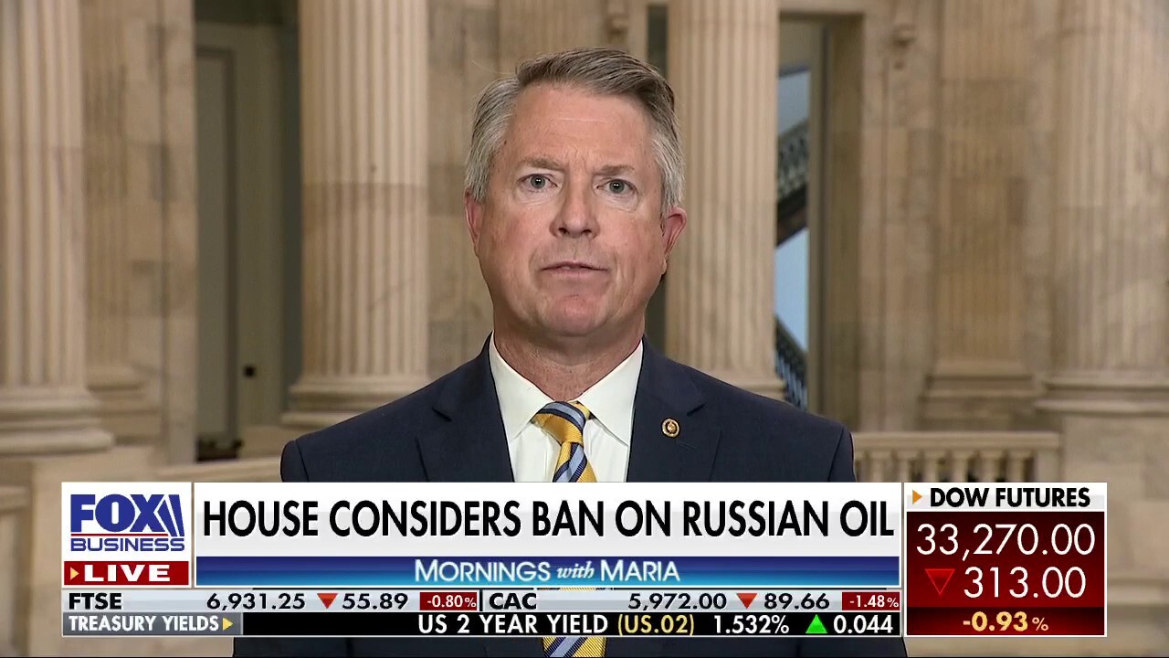 Sen. Roger Marshall, R-Kan., on the need for U.S. energy independence and blames Biden for lack of support for a Russian oil ban.