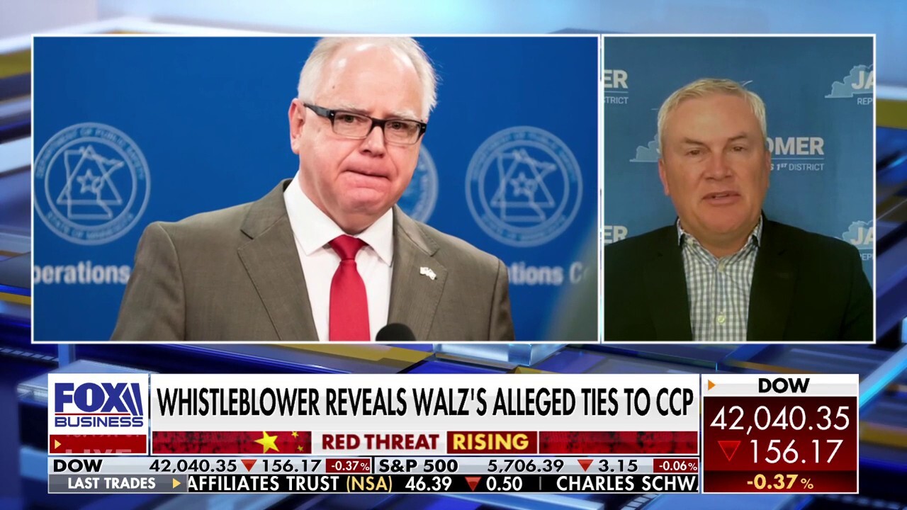 Rep. James Comer, R-Ky., says he is subpoenaing the DHS after a whistleblower alleged Gov. Tim Walz has ties to the CCP on 'Varney & Co.'