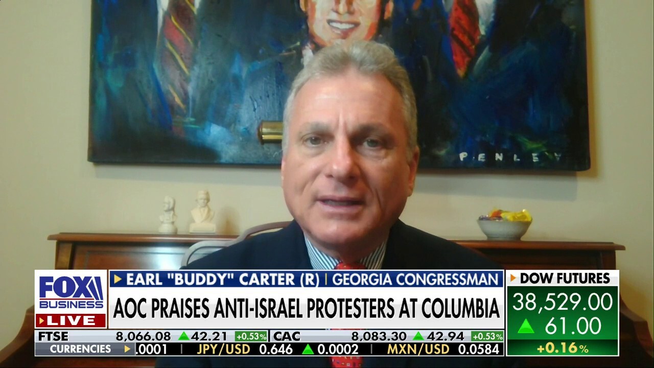 Rep. Buddy Carter, R-Ga., criticizes Biden's renewable energy and spending policies, as well as anti-Israel protests surging across esteemed college campuses.