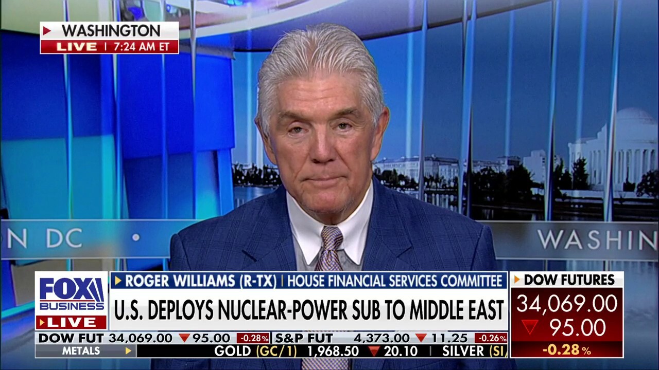 Rep. Roger Williams, R-Texas, on American weakness toward adversaries in the Middle East, the looming potential for a government shutdown and the effects of Biden's Energy Department's 'burdensome regulations.'