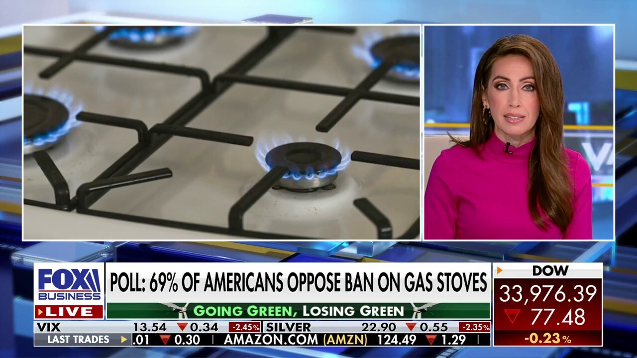 FOX Business correspondent Lydia Hu breaks down a new poll finding seven-in-10 Americans don't support a gas stove ban on 'Varney & Co.'