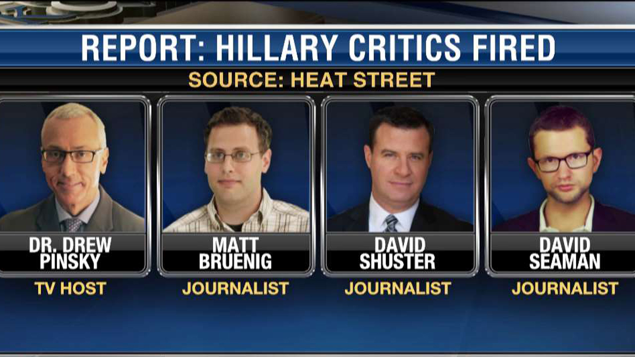 Journalists, TV personalities fired for criticizing Hillary Clinton?