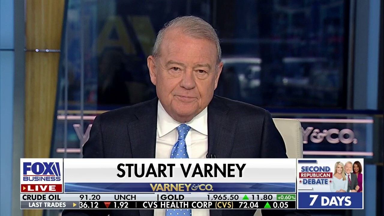 Varney & Co. host Stuart Varney responds to VP Harris claim that climate change is causing young people to rethink their future plans.