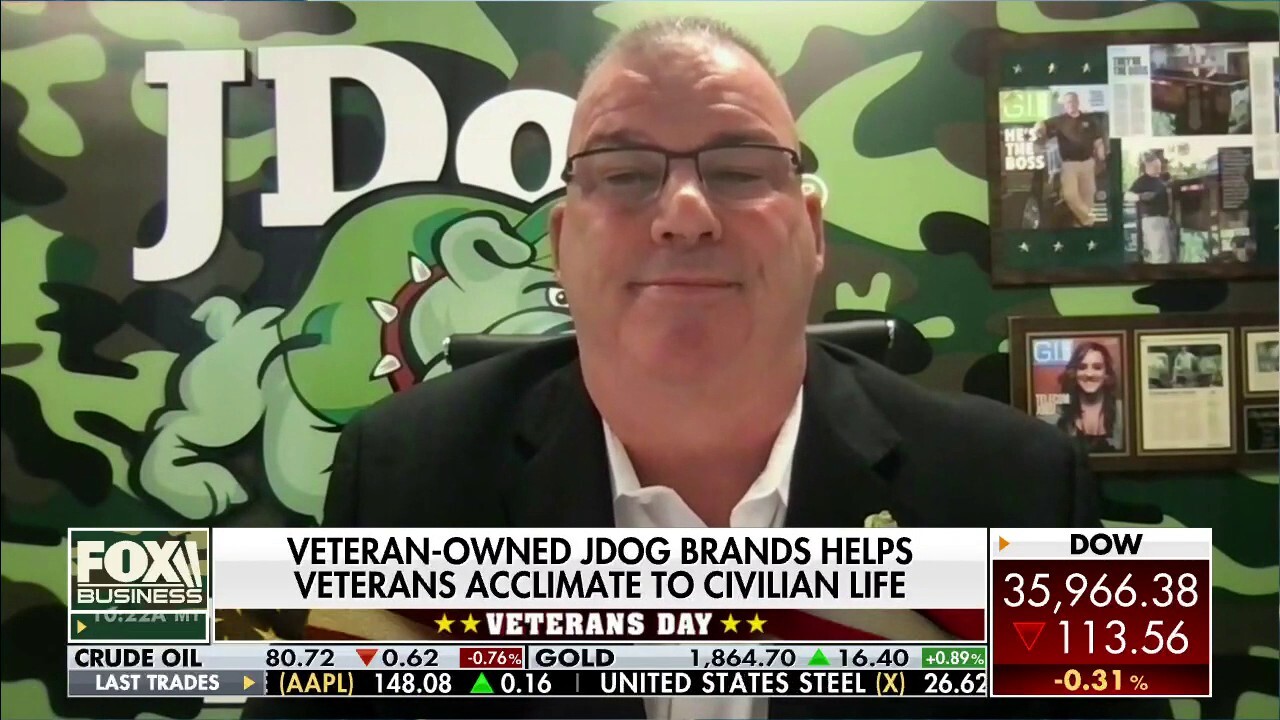 JDog Brands founder and U.S. Army veteran Jerry Flanagan discusses how his company is helping vets acclimate to civilian life. 