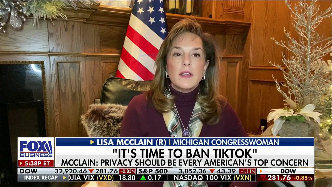 Rep. Liz McClain discusses how when users go on TikTok, they are giving all of their data to the CCP on ‘Fox Business Tonight.’