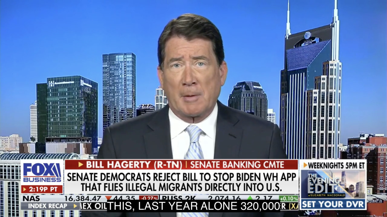 Sen. Bill Hagerty, R-Tenn., discusses how Senate Democrats rejected a bill that would stop the Biden White House app that flies illegal migrants directly to the U.S. on ‘The Evening Edit.’