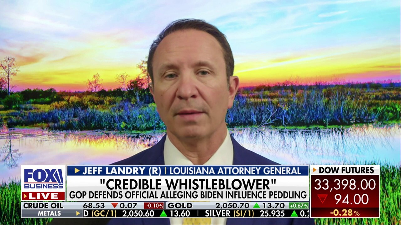 Lousiana AG Jeff Landry on Biden influence peddling whistleblower: 'Not surprising'