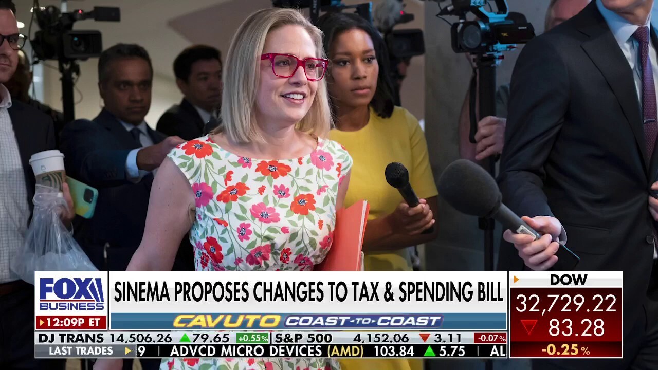 Fox News congressional correspondent Chad Pergram reports on Sen. Kyrsten Sinema's efforts to alter Democrats' controversial tax and spending bill ahead of vote.