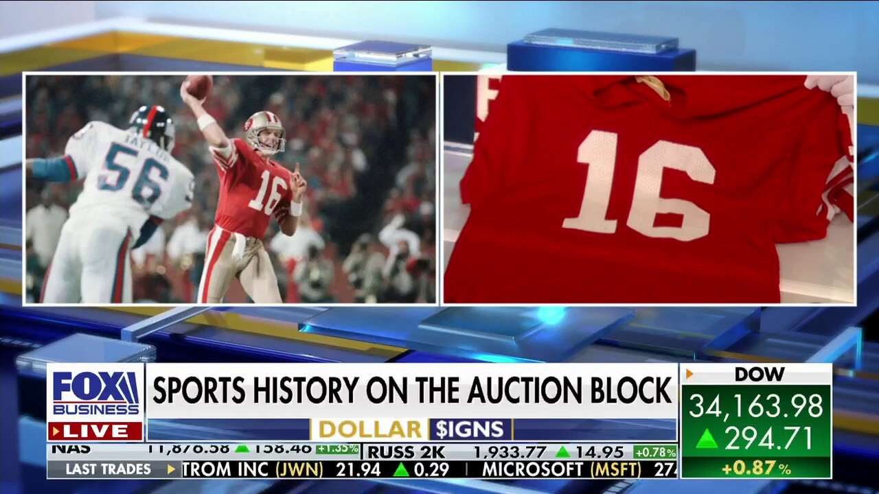 Football legend Joe Montana's lucky jersey up for auction