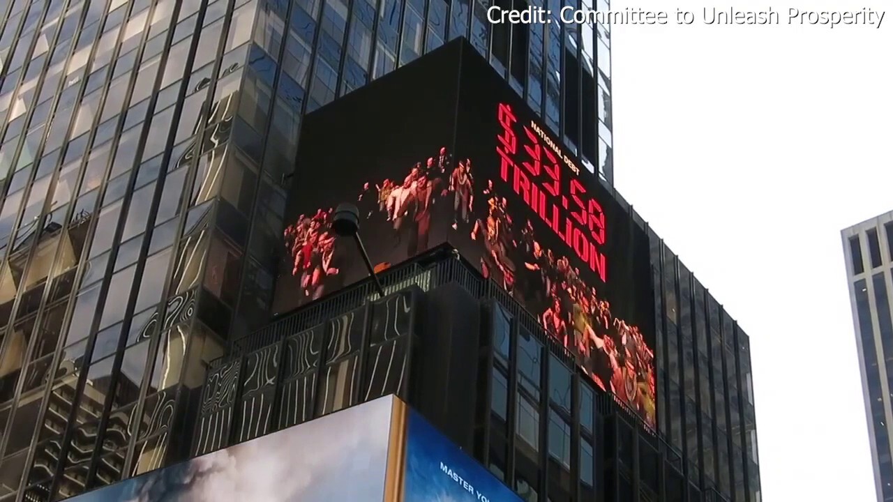 NYC Times Square billboard warns of 'ticking time bomb' of US national debt
