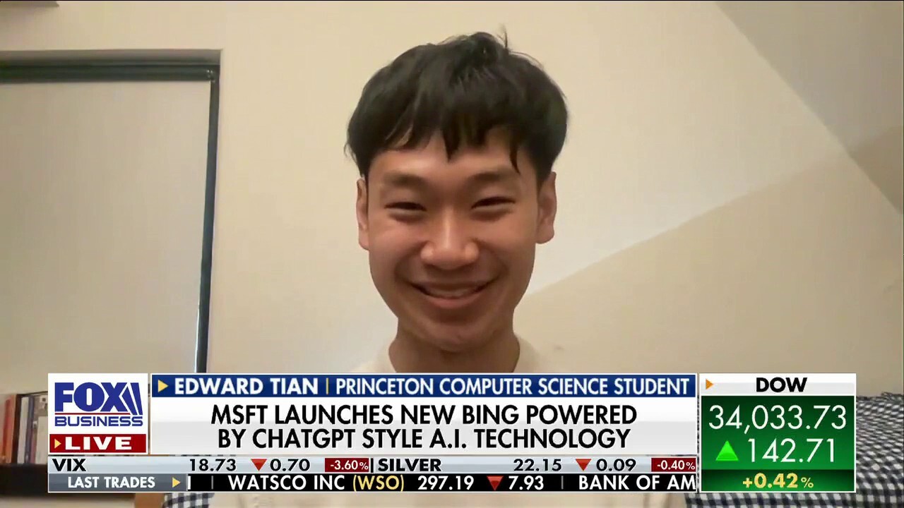 Princeton University computer science student Edward Tian explains how his GPTZero app helps educators detect plagiarized material on 'The Claman Countdown.'