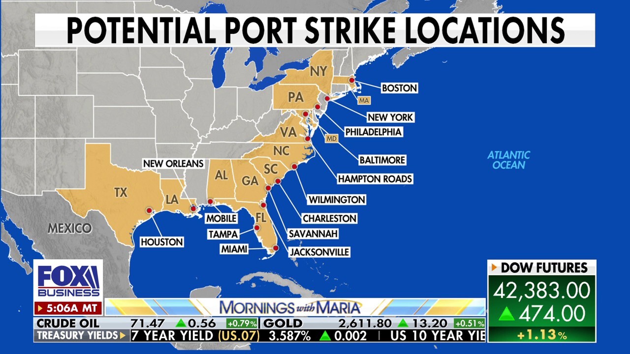 National Association of Wholesaler-Distributors CEO Eric Hoplin discusses potential port strikes on 'Mornings with Maria.'