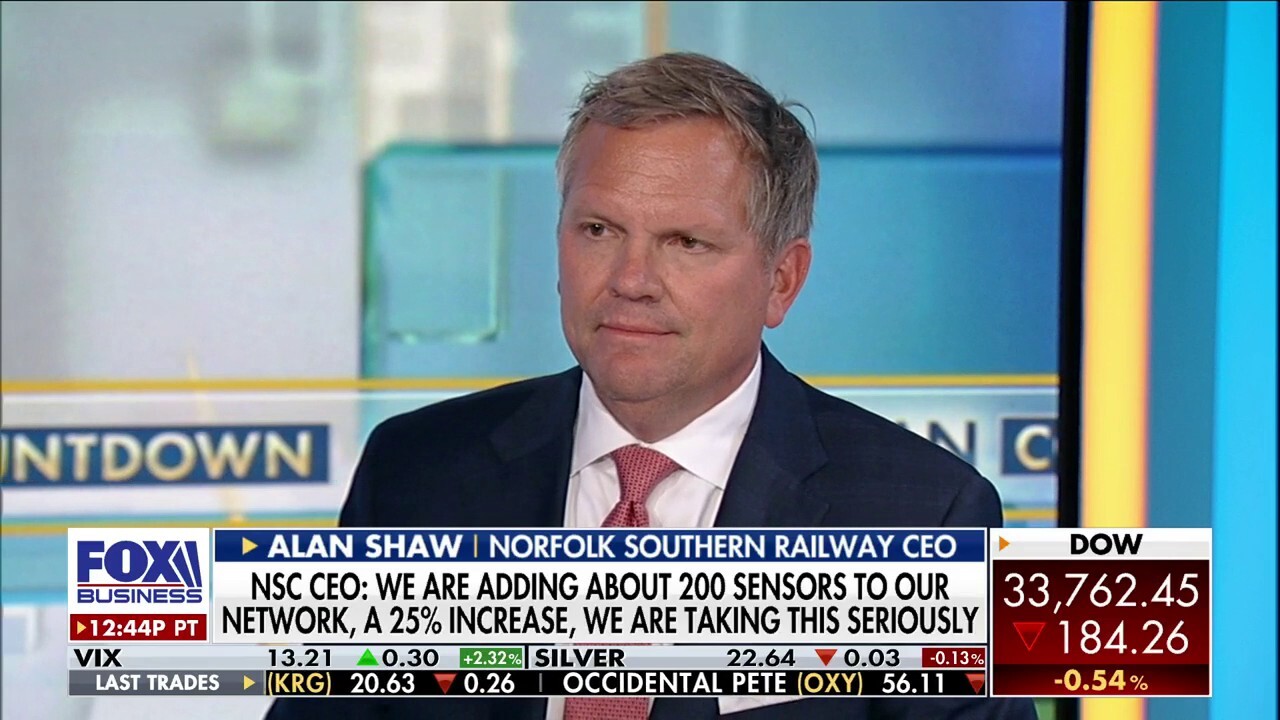 Norfolk Southern Railway CEO Alan Shaw responds to new NTSB findings that reveal train inspection shortcuts and 'missed detector warnings' led to the East Palestine train crash on 'The Claman Countdown.'