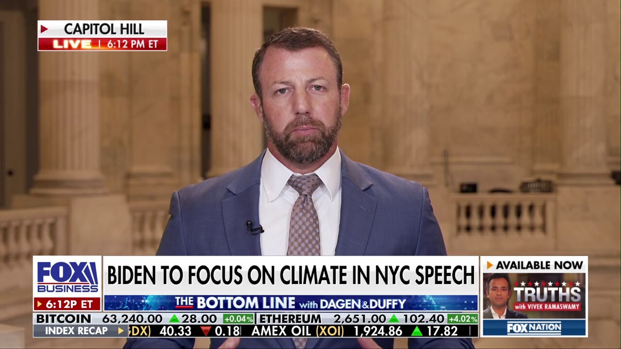 Sen. Markwayne Mullin, R-Okla., discusses how President Biden aims to talk about climate change at the upcoming U.N. meeting on ‘The Bottom Line.’