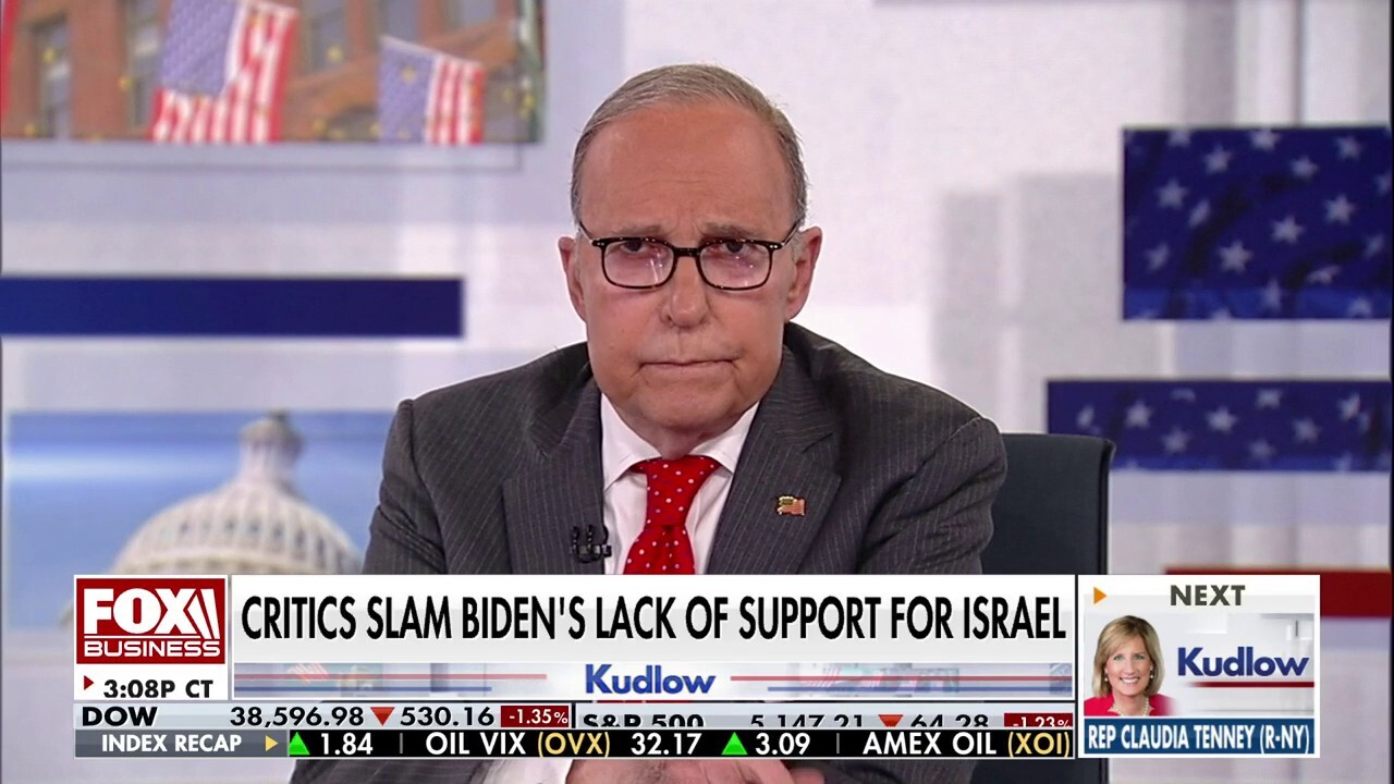 FOX Business host Larry Kudlow gives his take on President Biden warning Israeli PM Benjamin Netanyahu that U.S. policy in Gaza could change if it doesn’t do more to protect civilians and aid workers on ‘Kudlow.’