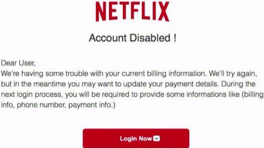 Netflix email scam targets subscribers