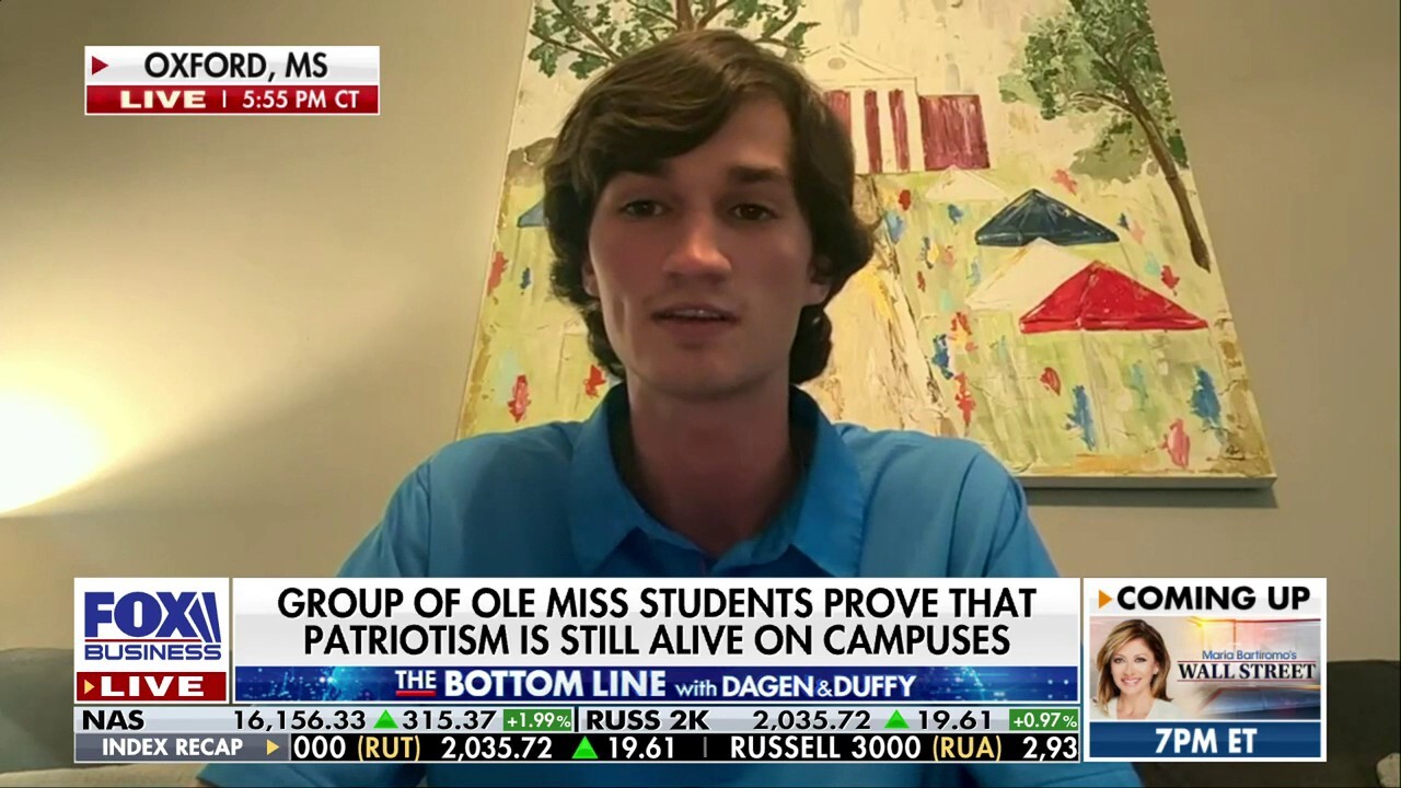 University of Mississippi students Spencer Maxwell and Connor Moore discuss promoting patriotism on campus on 'The Bottom Line.'