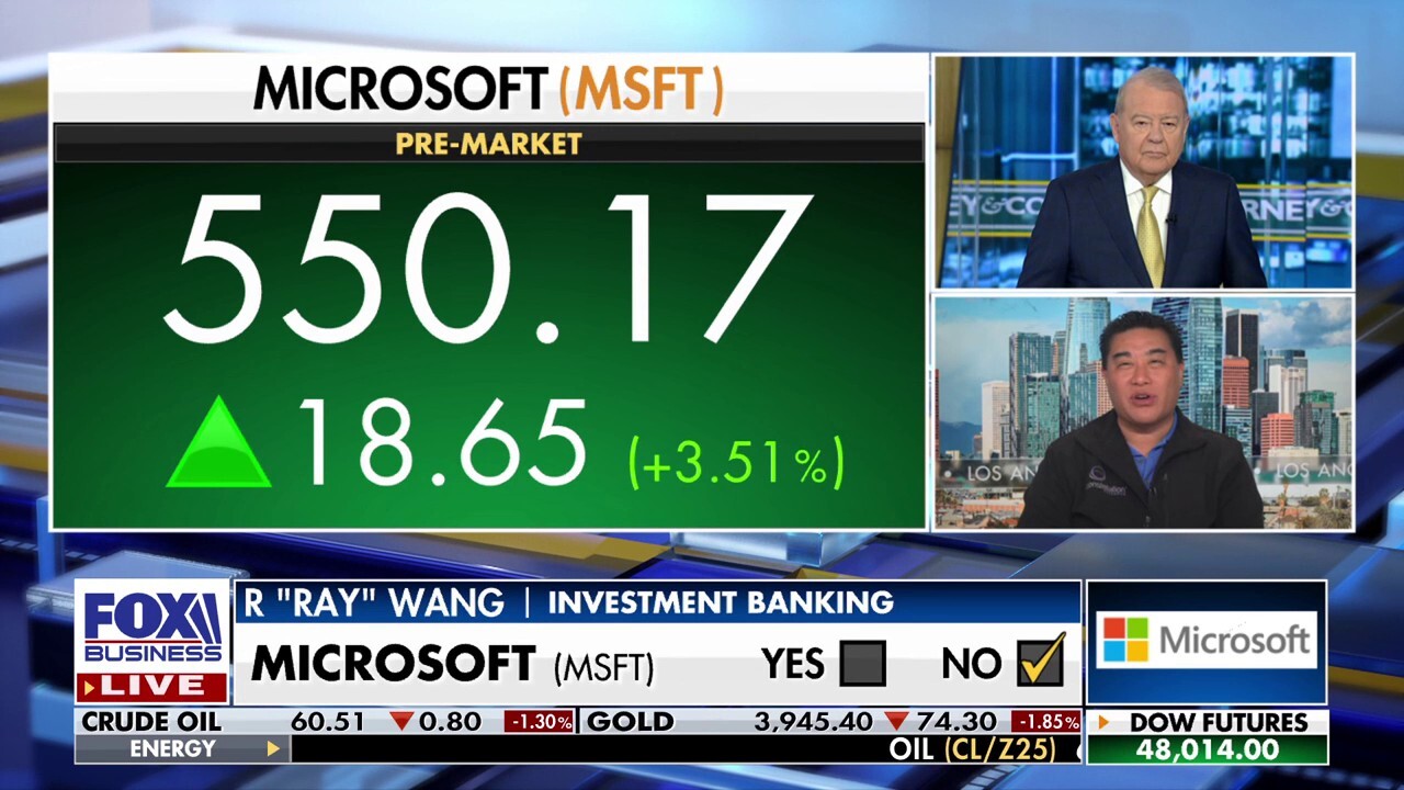 Constellation Research founder R 'Ray' Wang analyzes Microsoft, Meta and Apple on 'Varney & Co.'