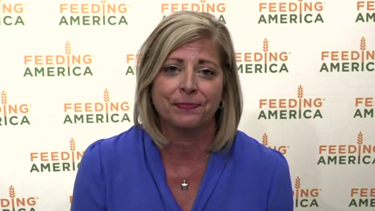 Feeding America President Katie Fitzgerald says many food banks are operating on deficit budgets as 65% of banks nationwide have reported surging demand.