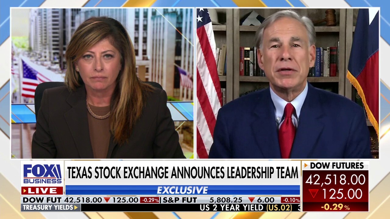 Texas Gov. Greg Abbott on the state's stock exchange announcement