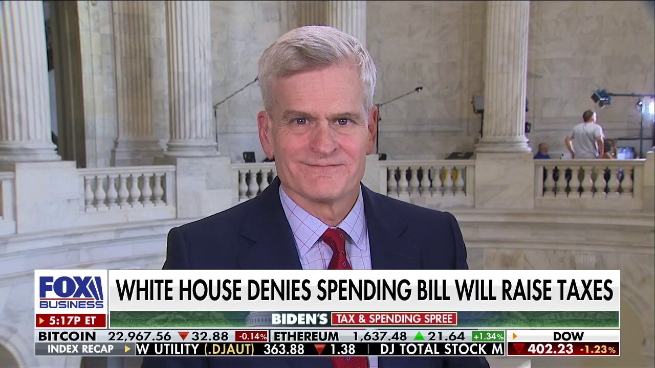 Sen. Bill Cassidy discusses how the White House is denying that the new spending bill will raise taxes on ‘Fox Business Tonight.’