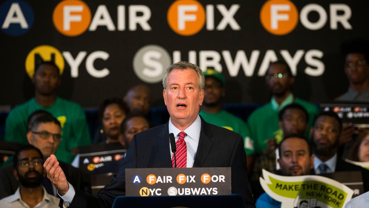 De Blasio pushes for a tax on the wealthy to fix NYC subway