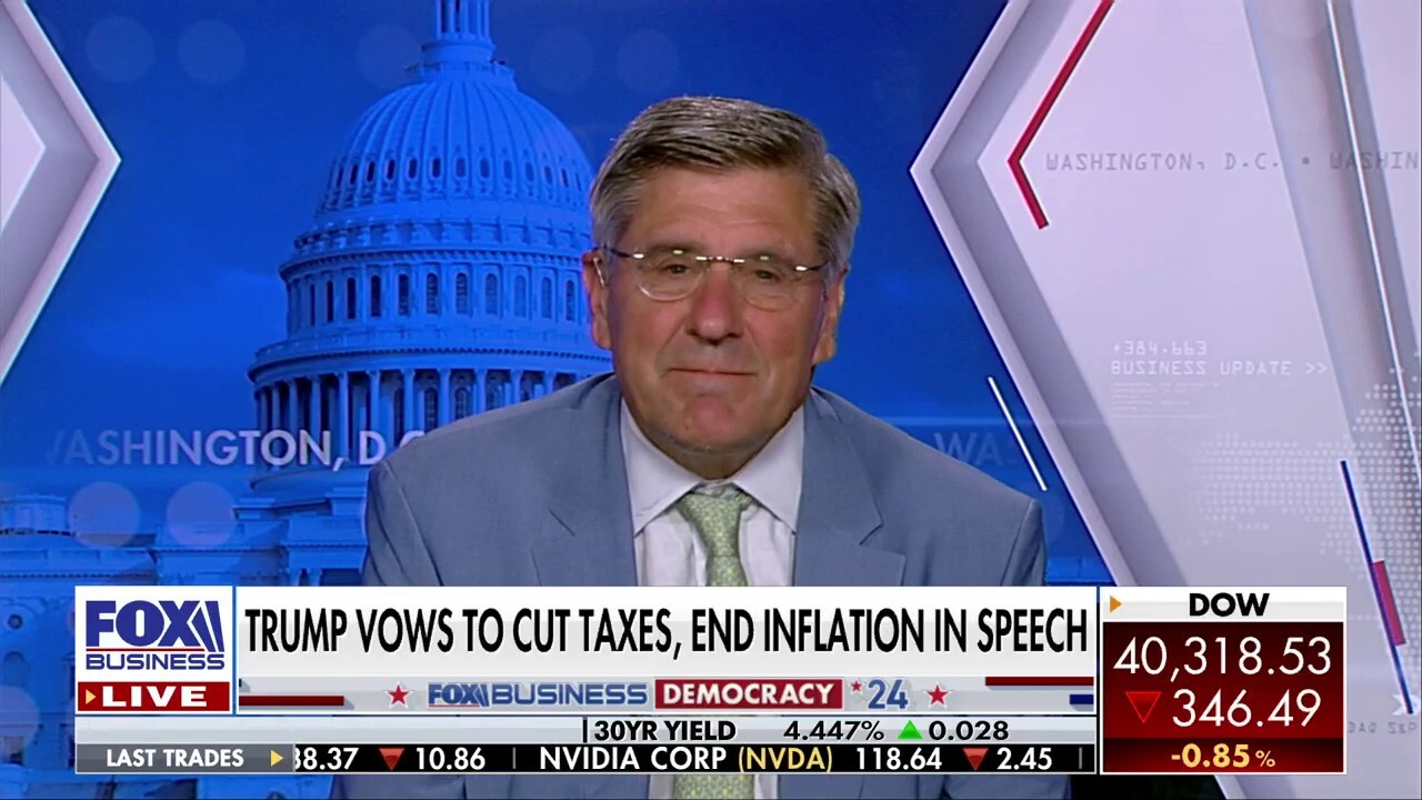 Heritage Foundation economist Steve Moore reacts to Trump’s latest vow to cut taxes and end inflation during his speech at the RNC on ‘Cavuto: Coast to Coast.’