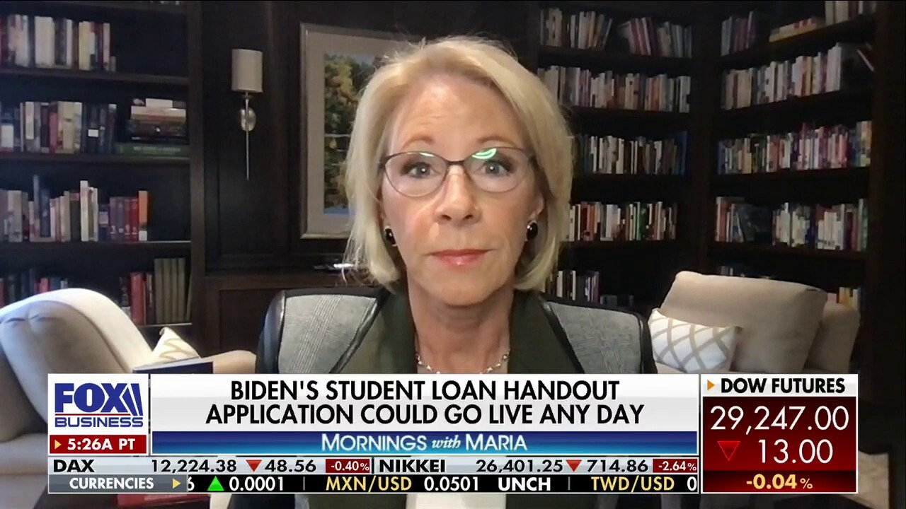 Biden's $400B student loan handout a 'political vote buy': Betsy DeVos