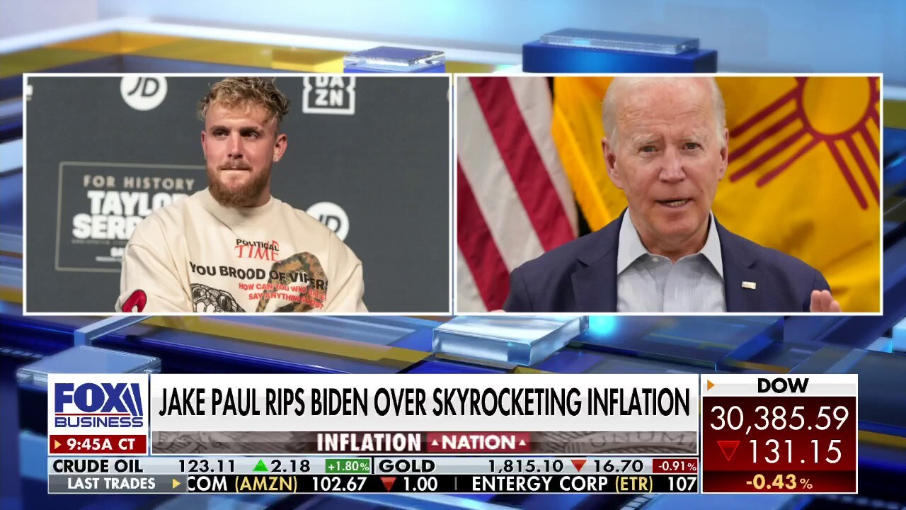 FOX Business’ host Stuart Varney on Jake Paul blasting the President over inflation, inviting the YouTube sensation onto his show to further discuss.
